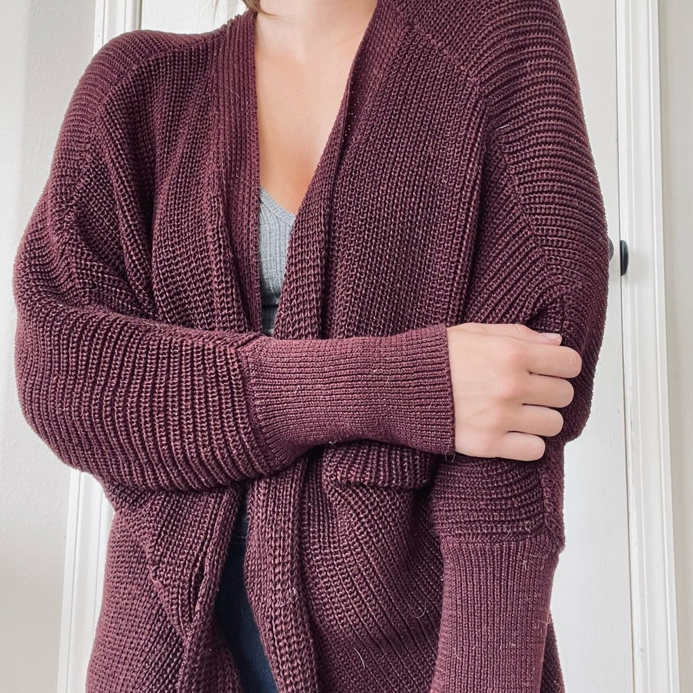 Maroon Cardigan